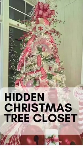 I designed my entire home around this closet, ensuring no wasted space—it’s situated above our stairwell leading into the basement! The closet is next to our fireplace. On the other side of the fireplace, we have a built-in cabinet. In our previous home, I created a Christmas tree closet that was actually a room with a sliding wall! This closet lacks a vent, so it’ll be interesting to see if it accumulates dust. I can always cover the tree with a sheet if needed since the closet will only be ope