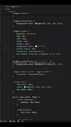 Live Digital Clock with 12h / 24h Toggle (HTML, CSS & JavaScript)