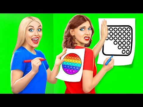Wer Gewinnt Die Kunst-Schule #1 | Farbenfrohe Mal-Challenge! DIY-Hacks zum Zeichnen auf Multi DO