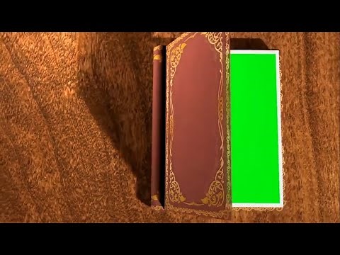Livro Abrindo - Animated Book Opening Green Screen