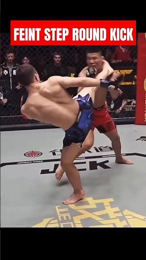 Feint to Round Kick That Lands Every Time! #kickboxing #striking #mma