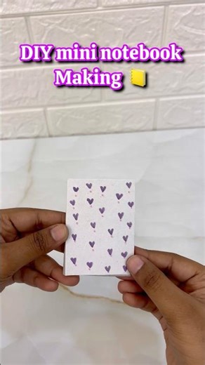 How to mak easy Mini Notebook in 5-mins✨📒