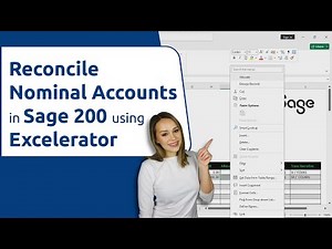 How to Reconcile Nominal Accounts in Sage 200 using Excelerator