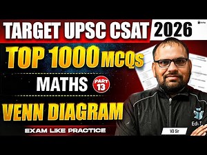 UPSC CSAT Classes 2026 Maths | CSAT MCQs Online | CSAT Quantitative Aptitude Solved Question Paper