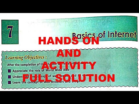 DAV CLASS 7 COMPUTER CHAPTER 7 | HANDS ON AND ACTIVITY | BASICS OF INTERNET | SOLUTION #dav