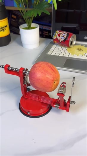 Zaranze | Home & Lifestyle on Instagram: "Link in bio 👉 @zaranze_shop Peel • Core • Slice — all in one turn 🍎✨ This 3-in-1 fruit peeler makes prepping apples, potatoes, pears, and more super easy. Just fix it with the strong suction base, rotate the handle, and watch it peel, slice, and core in seconds 🙌 Fast. Clean. Satisfying. Your new kitchen favorite 😍 👉 Follow @zaranze_shop for more viral kitchen gadgets Product : 3 In 1 Fruit Peeler Manual Rotation Potato Fruit Core Slicer Kitchen Han