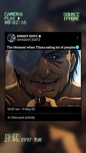 "When Titans eating lot of Peoples"😱 | Attack on Titan | Odnogo Ultra Slowed | #anime #shorts