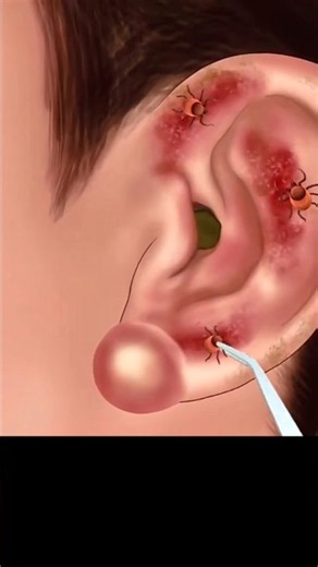 ASMR Ear Cleaning#animation #cleaning #satisfying #foryou #tiktok #shortvideo #asmr #asmrsounds