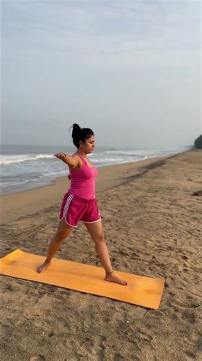 #yoga#beach#morningsunshine