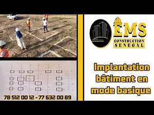 Construction site in Senegal: implementation of new buildings according to a basic model