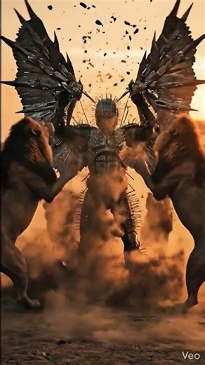 He is so brave part 3 [this is a ai video] #funny #youtube #youtubeshort #animals #lions