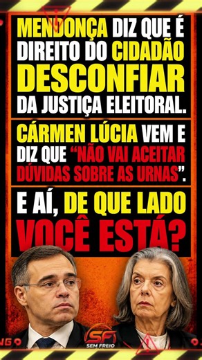 🚨 André Mendonça Defende Direito de Questionar e Declaração de Cármen Lúcia Reacende Debate