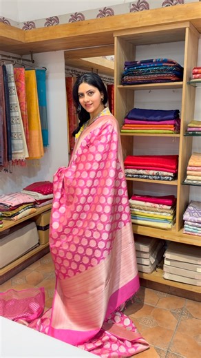 Chakolas Silk House on Instagram: "A modern twist on tradition ✨ Our fusion-wear soft Banarasi silk saree paired with a playful polka dot blouse piece is designed for festive moments that call for effortless elegance. Rich weave, lightweight drape, and timeless charm—find your perfect celebration look at Chakolas Silk House. [fusion wear saree, soft Banarasi silk saree, Banarasi festive wear, polka dot blouse piece, fusion silk saree, festive saree look, modern Banarasi, lightweight silk saree, 