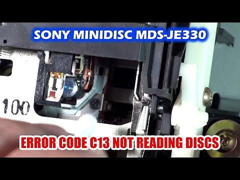 Sony Minidisc C13 Error Repair Not Reading Discs Sony MDS-JE330