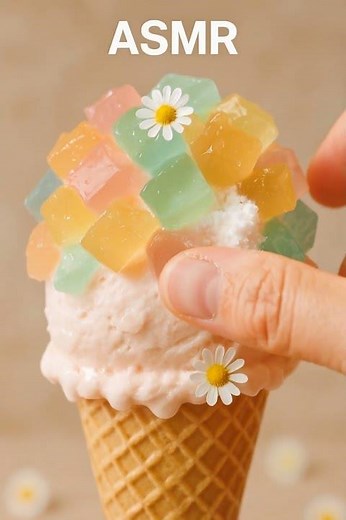 Colorful Ice Cream Sounds 🍦🎧 #asmr #asmrfood #asmrsounds #asmreating #icecream #satisfying #candy