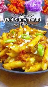 Easy & yummy Red Sauce Pasta Recipe in 10 Minute #shorts #food #recipe #cooking #viral #trending #yt