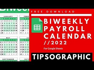 [FREE] Biweekly Payroll Calendar Google Sheets - 2022