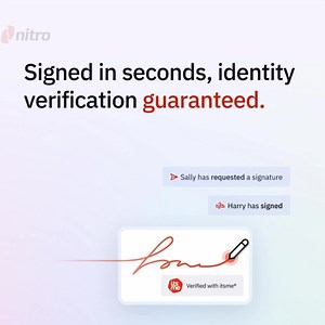 #NitroSignPremium now integrates with itsme® for an efficient, identity-verified signing experience that offers: ✅ Strong security and fraud protection ✅ Streamlined user experience ✅ A future-proofed approach ✅ And much more! Learn more here: https://hubs.la/Q02KbBMV0 #eSigning #identityverification | Nitro