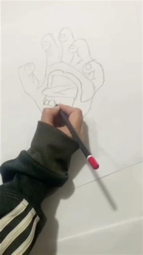 Drawing the Iconic Screaming Hand 😱 | Easy Beginner Sketch ✍️ #drawing #shorts