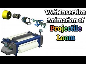 Weft Insertion Animation of Projectile Loom