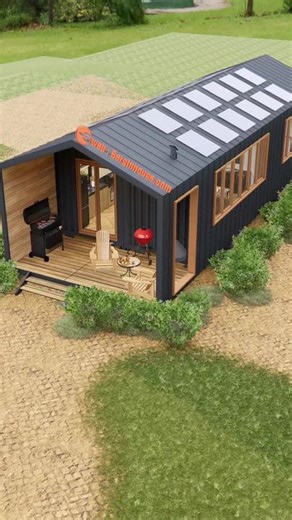 Modern Tiny Container House Design with 2 Bedrooms