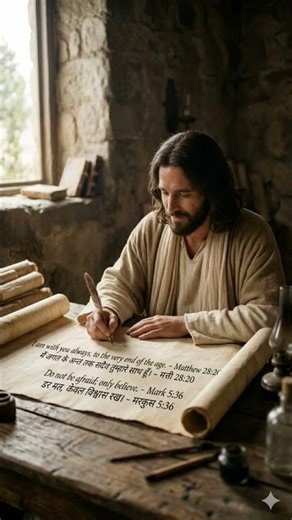 Jesus writing holy verses viral pics !! Must watch