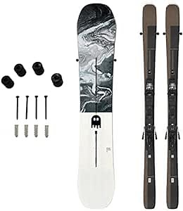 (8X PCS) Premium Snowboard or Ski Wall Mount Hanger Military Grade Rubber for Vertical Storage Display & Rack by GHOST MOUNTS