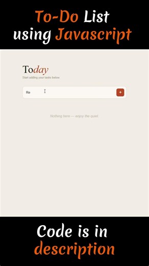 📃 To-Do List using JavaScript #webdevelopment #html #css #shorts