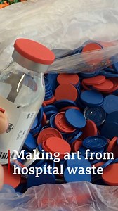 This is a brilliant way to put hospital plastic waste to good use 🏥🎨🖼️ | BBC Bristol