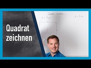 Quadrat zeichnen (konstruieren) mit Beispiel