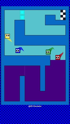 Intense Square Race! 🟦🟨🟩🟥