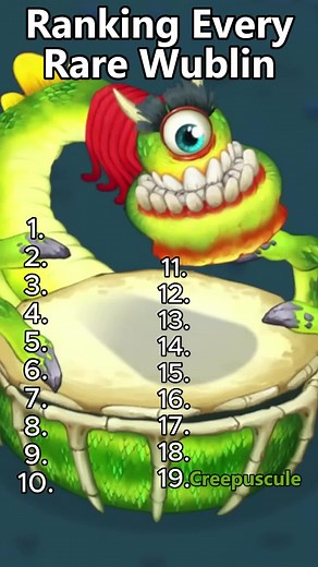 Ranking Every Rare Wublin on Wublin Island in My Singing Monsters