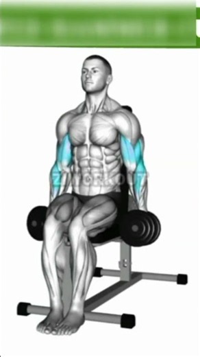 How To Do Seated Dumbbell Hammer Curls For Bigger Biceps #FitnessTips #BicepExercise