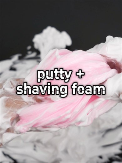 What happens if I mix loads of shaving foam into putty?#slimemix #amazing #relax #diy #slymu #slimes #slime #slymuslime #mix #putty #puttyslime #puttytok