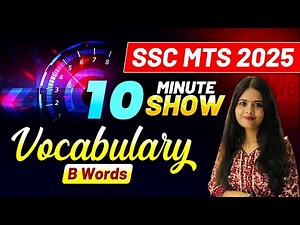 SSC MTS English Vocab | B Words Vocabulary | SSC MTS English Vocab 10 Min Show by Shivani Pandey Mam