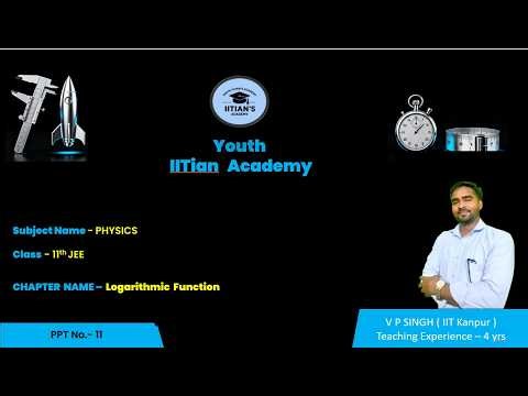 Logarithmic Function | Complete Concept | Basic Maths for Physics | JEE Main | JEE Advanced | NEET