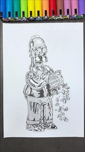 HOMER SIMPSON | Drawing Timer Challenge✨⏳