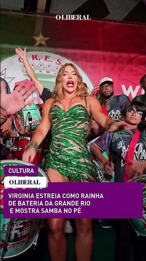 Virginia estreia como rainha de bateria da Grande Rio e mostra samba no pé