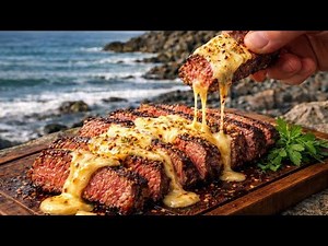 The Ultimate Campfire Steak with Cheese Sauce