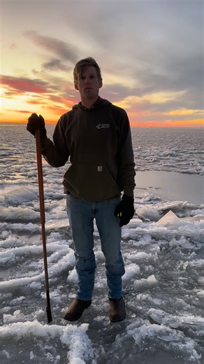 12.4.25 First day we see ice across Lake Winnebago from the EastSide. This video was taken off Ecker Lakeland Dr in Stockbridge. Was getting around 2” when checking. Lots of shale ice. Please check with your local fishing clubs for ice conditions as the season gets started here. Be prepared and remember, no ice is safe ice! | Calumet County Dive Team