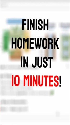 Complete your Homework in just 10 Minutes using AI