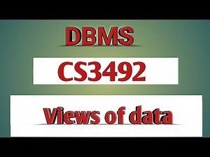 Views of data in DBMS tamil||CS3492||Anna university reg-2021.