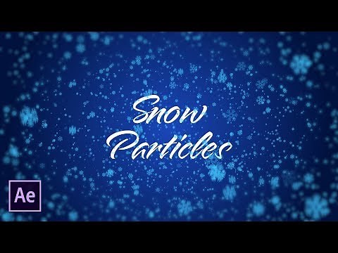 Quickly Create Snow Particles | After Effects Tutorial