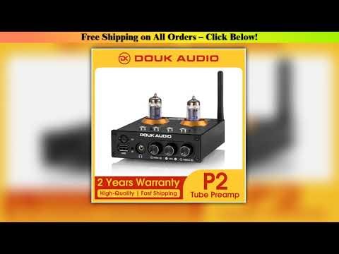 Douk Audio Mini Bluetooth 5.0 Vacuum Tube Preamp HiFi Stereo Audio Receiver USB Music Player