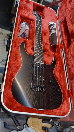 Chuck Levin’s Washington Music on Instagram: "This made-in-Japan Ibanez RG is begging to be slung low and rip some filthy downtuned riffs 🤘 @officialibanezguitars RG Prestige RGR762AHBF 7-String Electric Guitar - Weathered Black 🏴‍☠️ DiMarzio PAF 7 humbuckers 🏴‍☠️ 25.5” scale maple/wenge Wizard-7 neck 🏴‍☠️ Gibraltar Standard III fixed bridge 🏴‍☠️ Reverse headstock with Gotoh locking tuners 🏴‍☠️ Graph Tech TUSQ XL nut #guitar #ibanez #ibanezguitars #7string #metalguitar"