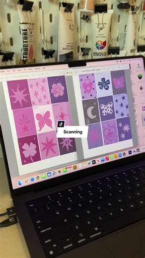 Scanning in the paint swatches! #paintings #surfacepatterndesign #pattern #textiledesigner