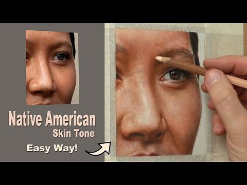 Pastel Pencil Tutorial ~ How to MIX the COLOURS for Native American SkinTone... The Easy Way.
