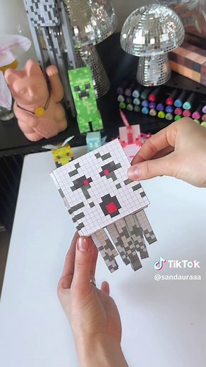 DIY Minecraft Ghast Paper Craft Tutorial