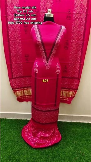 Pure Modal Silk Ajrakh Hand Block Printed Suits#trending