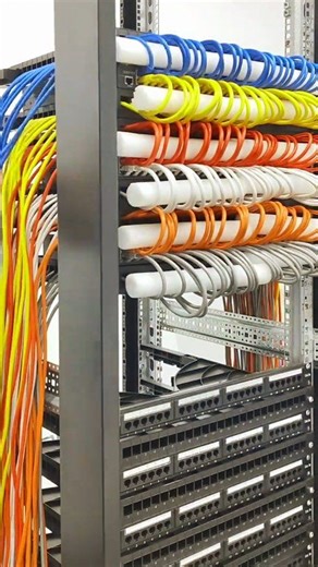 Network Goals: Precision Cable Management 🌐 Proper cable organization isn't just about looks—it's about airflow, easy troubleshooting, and system reliability. This setup uses color-coding and structured routing to make the perfect rack. Rates this setup 1–10! 👇 #RJ45 #Ethernet #networking #diy #cablemanagement #techtips #engineering | Infinity Fiber net